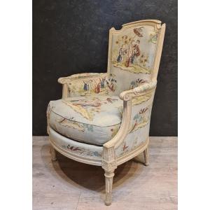 Bergère d'époque Louis XVI estampillée de Antoine Gailliard