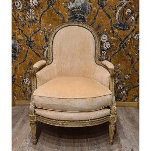 Bergere d'époque Louis XVI estampillée de Marc Gautron