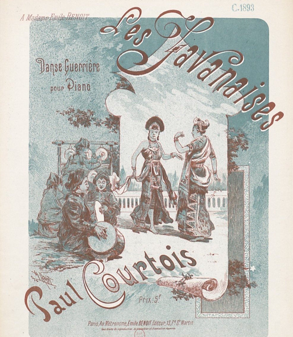 Photographie. Trois danseuses Javanaises. Indonésie. Exposition Universelle, 1889. -photo-1