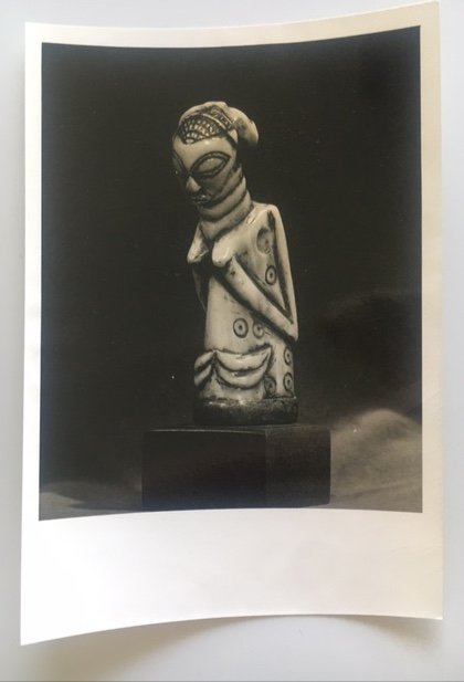 Silver Print Of A Luba Ivory Pendant, Drc. Tribal Art-photo-2