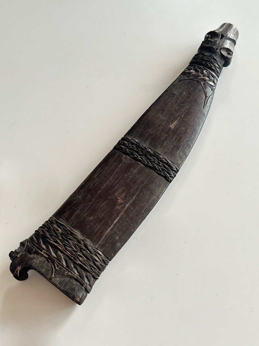 Fourreau d'arme Dayak, Bornéo, Indonésie-photo-2