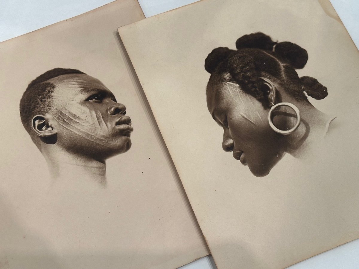 Portrait Of A Young  Woman With A Scarred Face. Africa, Ca. 1930 -photo-2