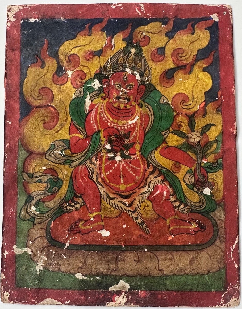 Tsakli  représentant Hayagriva, Bouddhisme tibétain, 19e Siècle - Tibet 