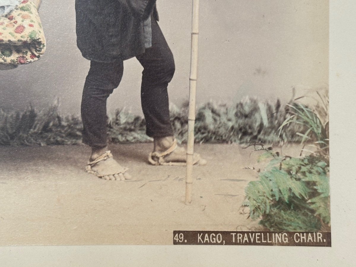 Photographie. Kusakabe Kimbei, Kago, une chaise à porteurs, Japon, 19e siècle -photo-4