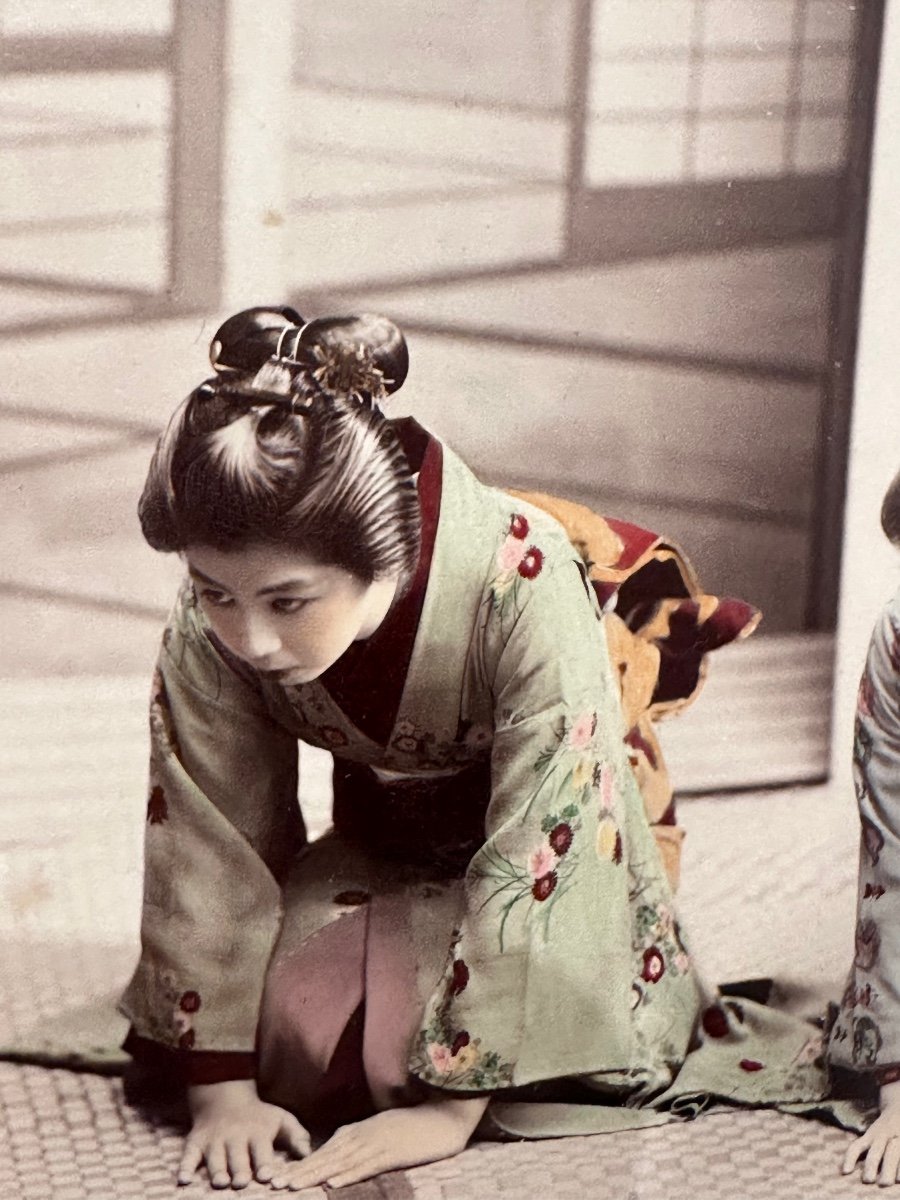 Photograph. Kusakabe Kimbei, Visiting Ceremony, Japan, 19th Century -photo-1