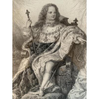 Portrait Of Louis 15 In Coronation Cloths.