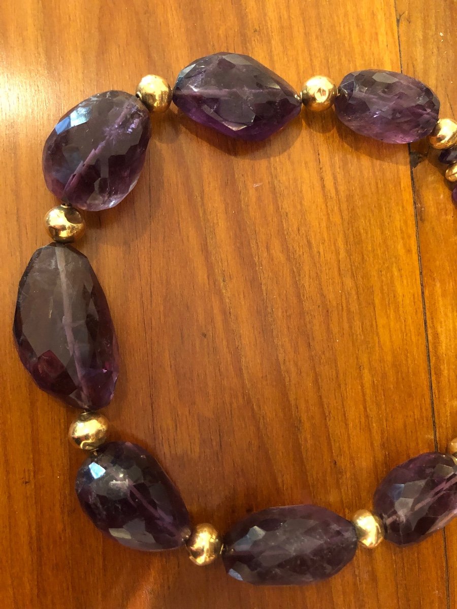 Amethyst And Gold Necklace-photo-2