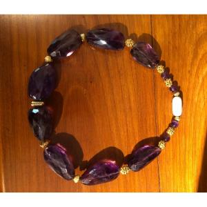 Amethyst And Vermeil Necklace 