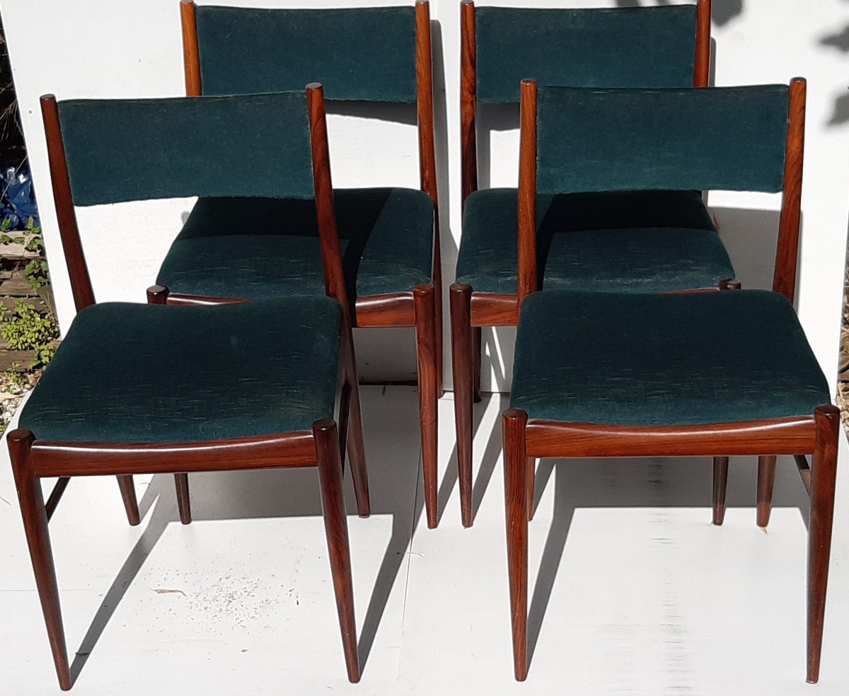 Series Of 5 Danish Design Rosewood Chairs 60-photo-4