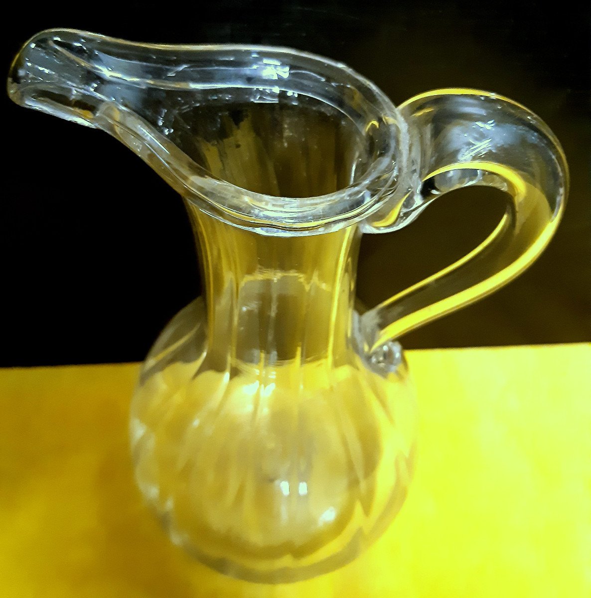 Pitcher Broc Cider Carafe Normand Blown Glass 18th-photo-4