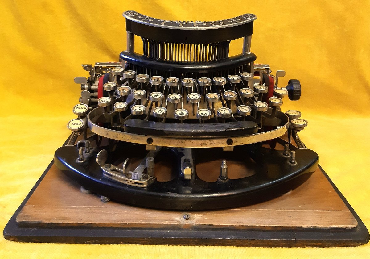 Typewriter Typo Mf Manufacturing Manufrance Circa 1900-photo-4