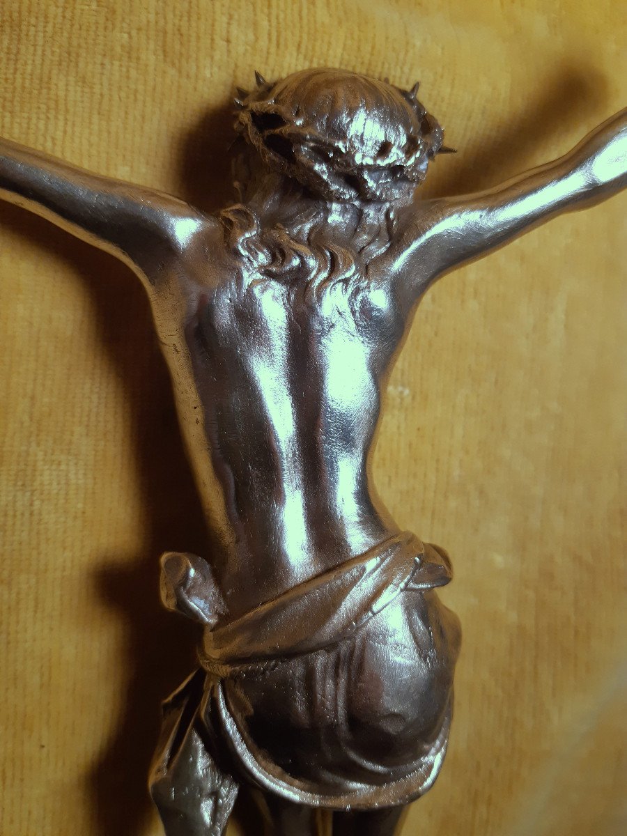 Large Christ In Bronze And Rosewood Cross By A.hardy Under Napoleon III 19th-photo-3