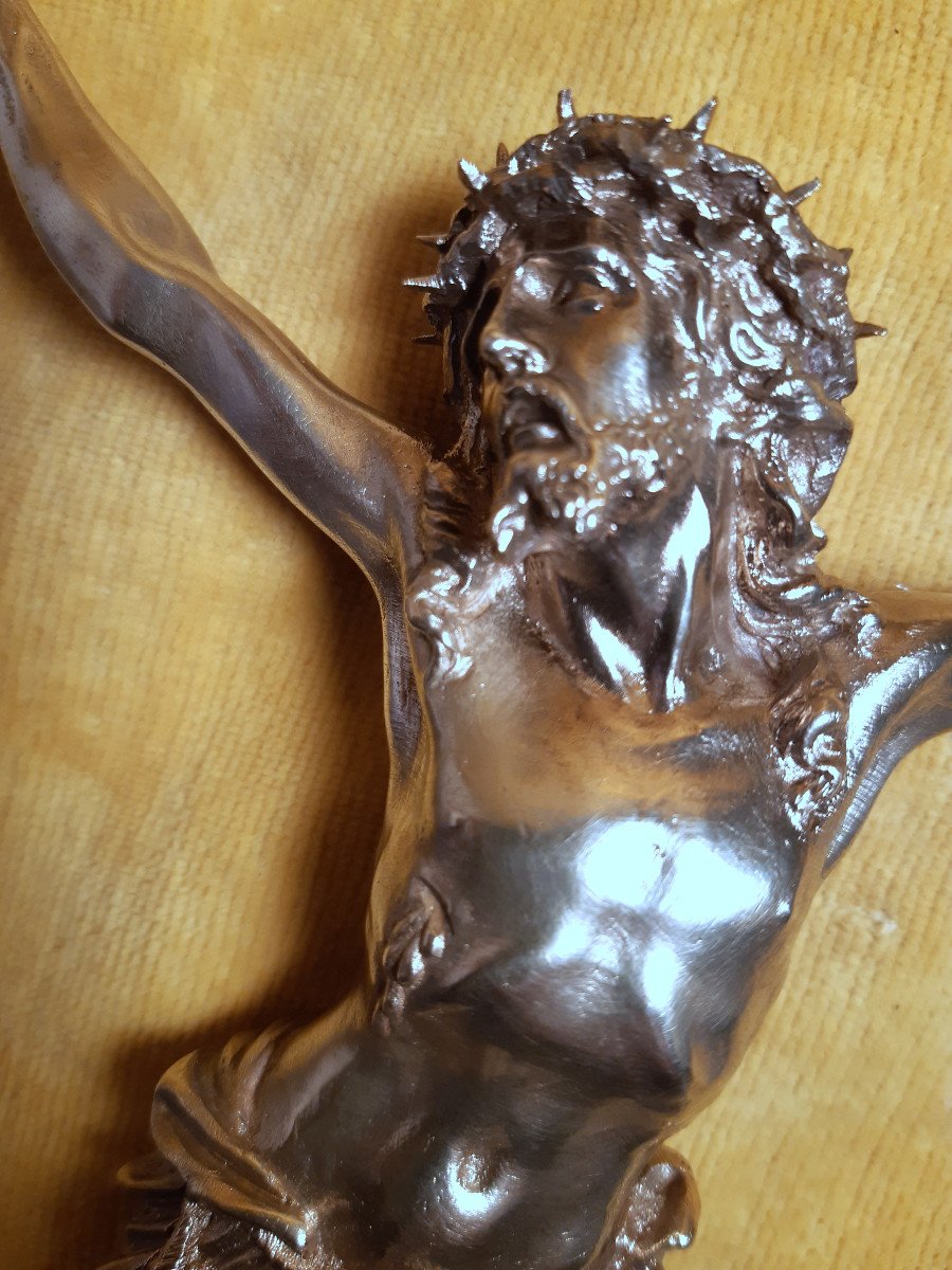 Large Christ In Bronze And Rosewood Cross By A.hardy Under Napoleon III 19th-photo-7