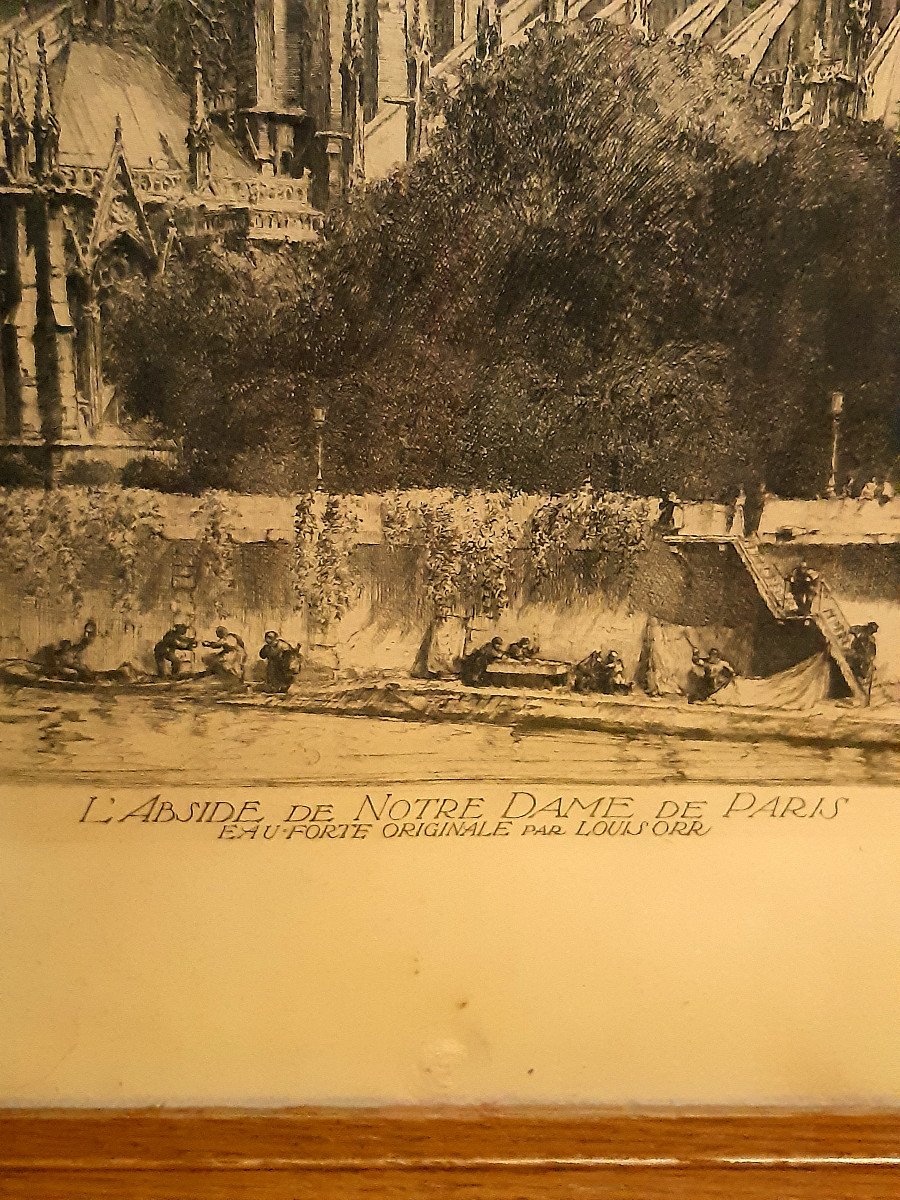 Abside de Notre Dame de Paris Chalcographie du Louvre de Louis ORR (1879-1961)-photo-3