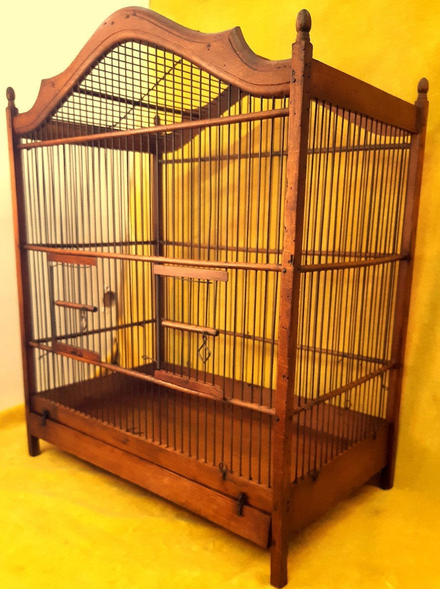 Cage à Oiseaux Bois Et Métal Forme Style Lxv « 1900 »-photo-2