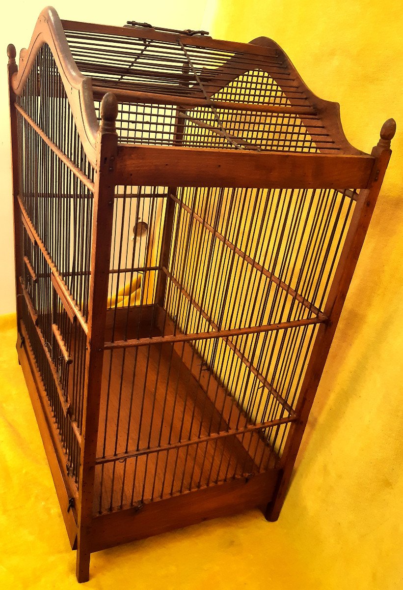 Bird Cage Wood And Metal Shape Lxv Style “1900”-photo-3