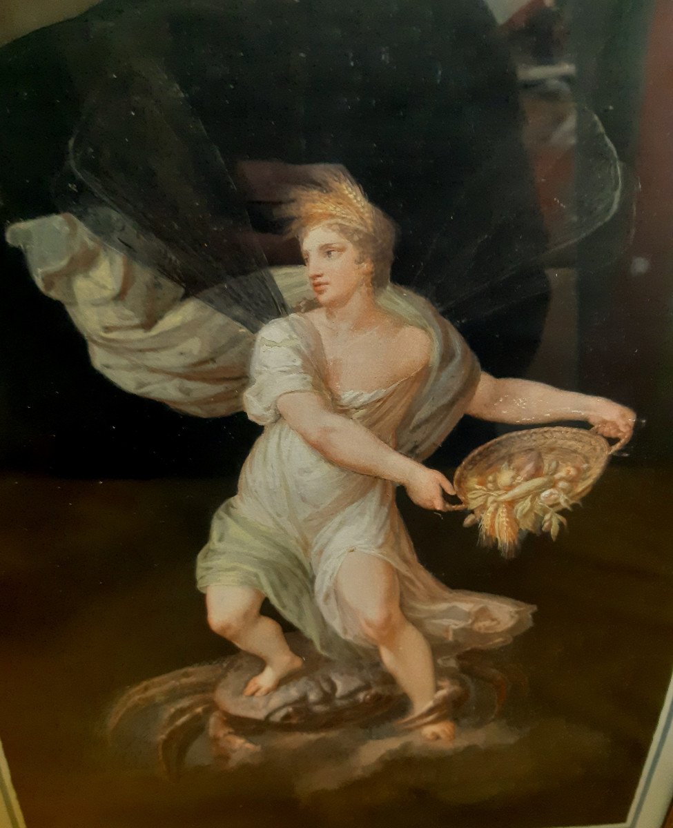 Italian Mythological Painting “cérès” By Michelangelo Maestri (1779-1812) Empire Period -photo-4