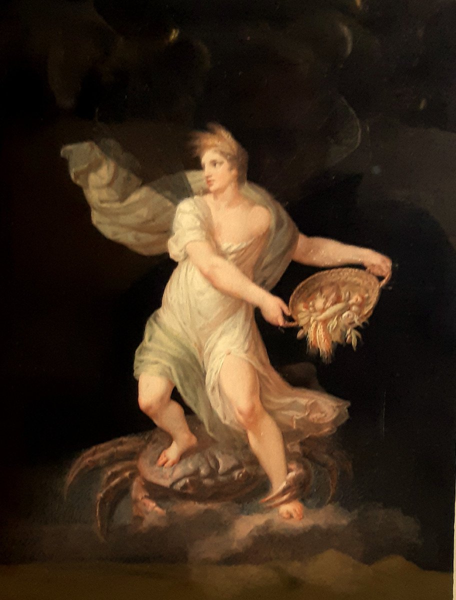 Italian Mythological Painting “cérès” By Michelangelo Maestri (1779-1812) Empire Period 