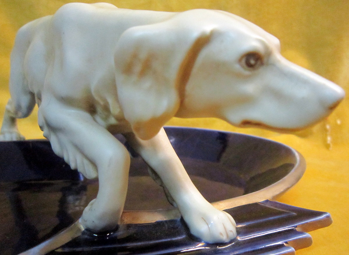 Setter Dog Porcelain Royal Dux Art Deco-photo-1