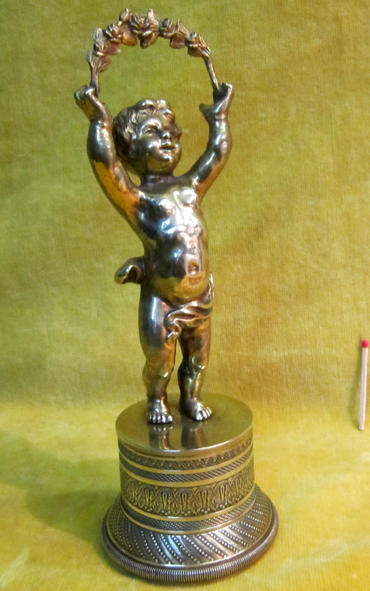 Cherubin Cherub Putti Clodion Gilt Bronze 18th 19th St-photo-2