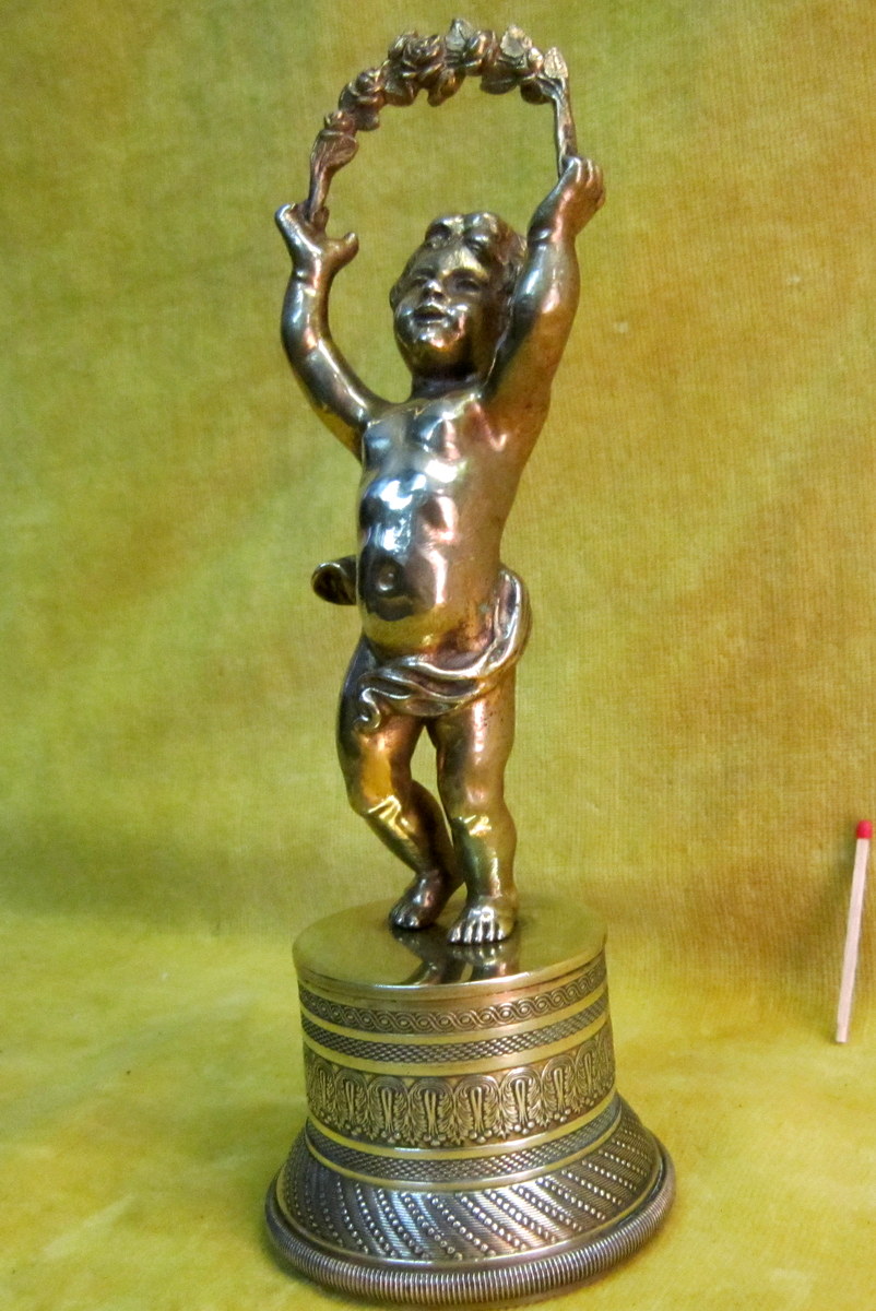 Cherubin Cherub Putti Clodion Gilt Bronze 18th 19th St-photo-3