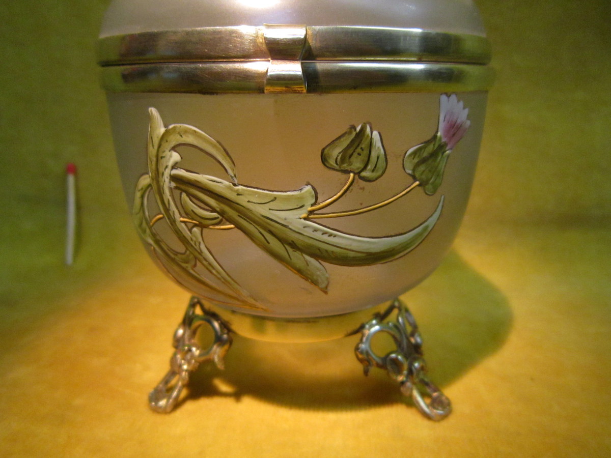 Box Jewelry Box Baguier Bonbonniére Crystal Glazed Art Nouveau-photo-2