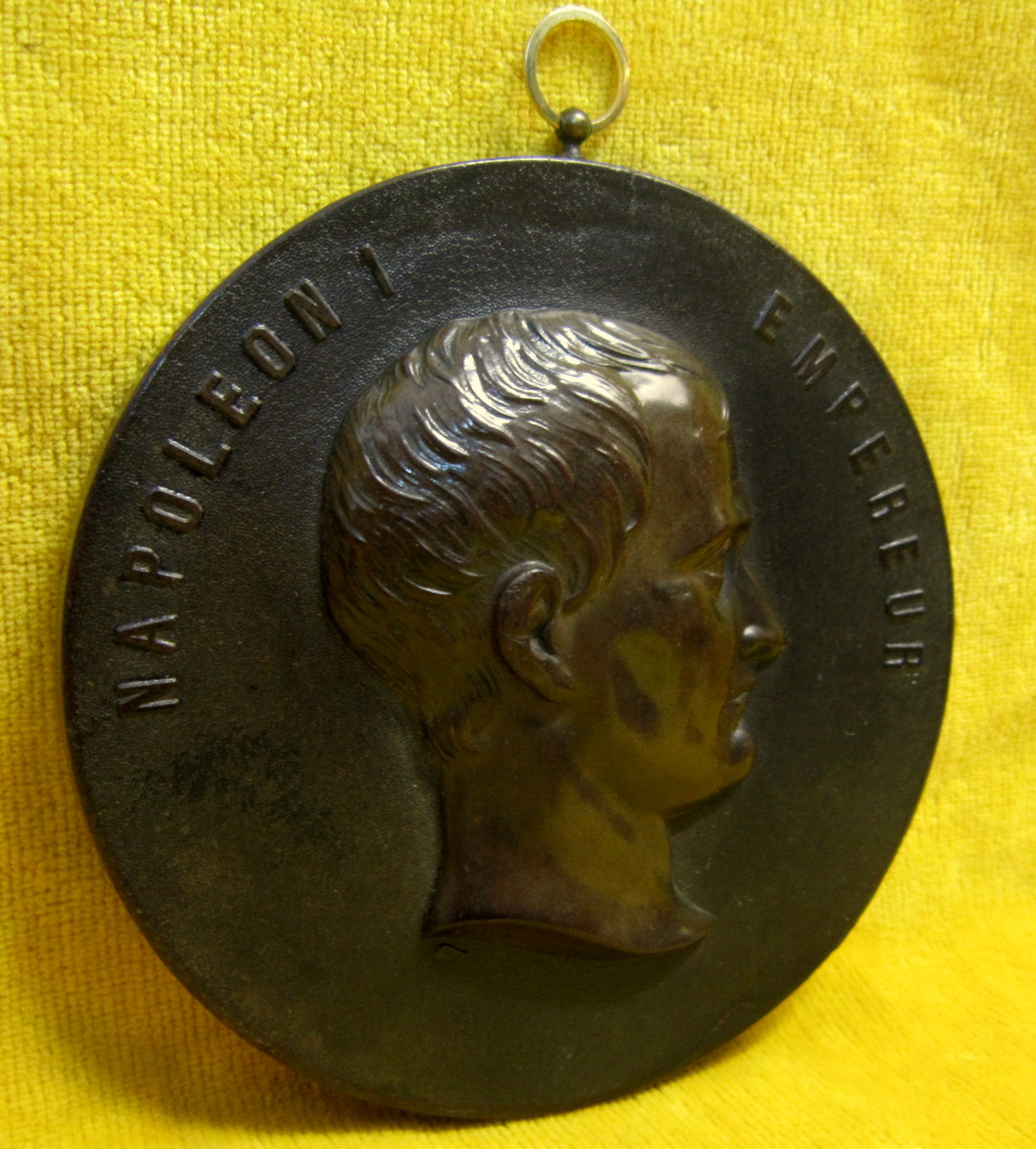 Napoleon 1st Emperor Natural Profile Portrait In Hot-hardened Wood To Hang 19th-photo-4