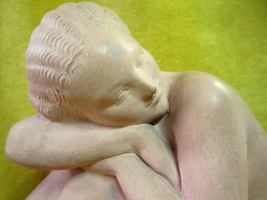 Terre Cuite Nue Féminin Art Déco 30 école Néoclassique Sculpture Amédeo Gennarelli (1881-1945)-photo-5