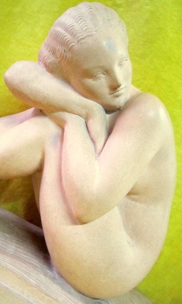 Terre Cuite Nue Féminin Art Déco 30 école Néoclassique Sculpture Amédeo Gennarelli (1881-1945)-photo-6