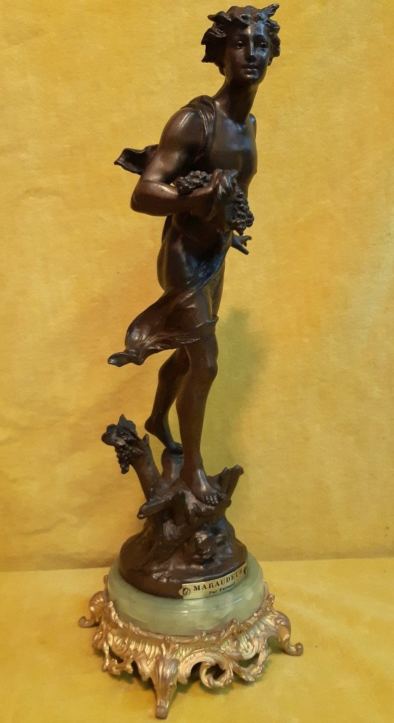 Sculpture « 1900» d’homme « Le Maraudeur » de E.J. Ferrand (1846-1932)-photo-3