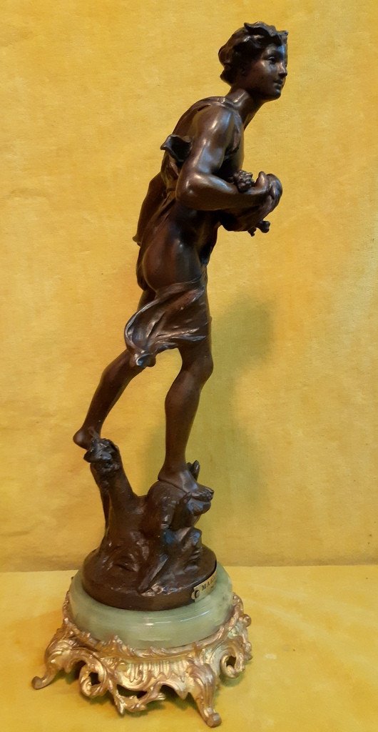 Sculpture « 1900» d’homme « Le Maraudeur » de E.J. Ferrand (1846-1932)-photo-4