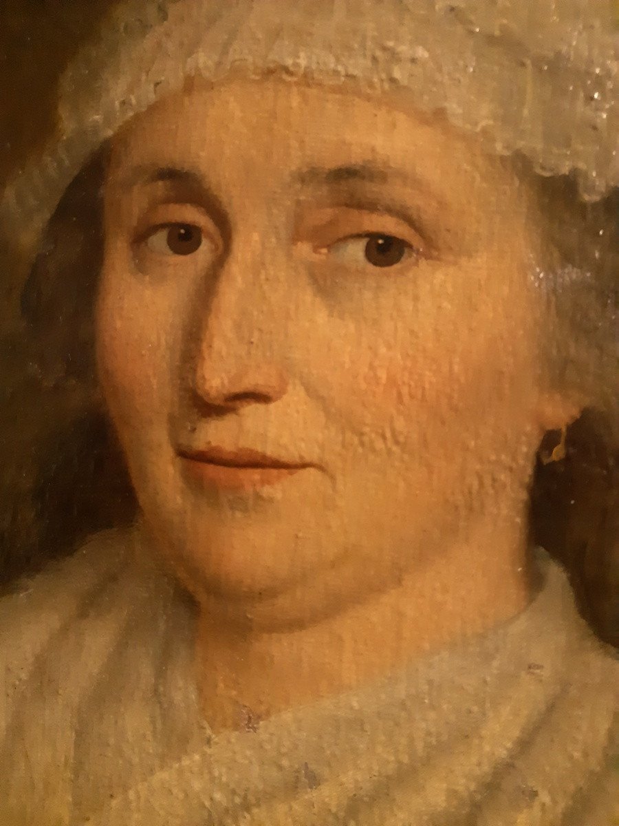 Portrait Ovale à L’huile De Femme école Française Du XVIIIème Louis XVI-photo-2
