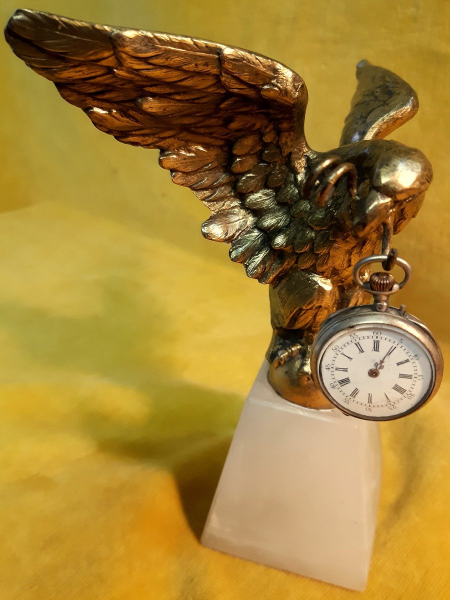 Golden Eagle Empire Door Pocket Watch 19th-photo-3