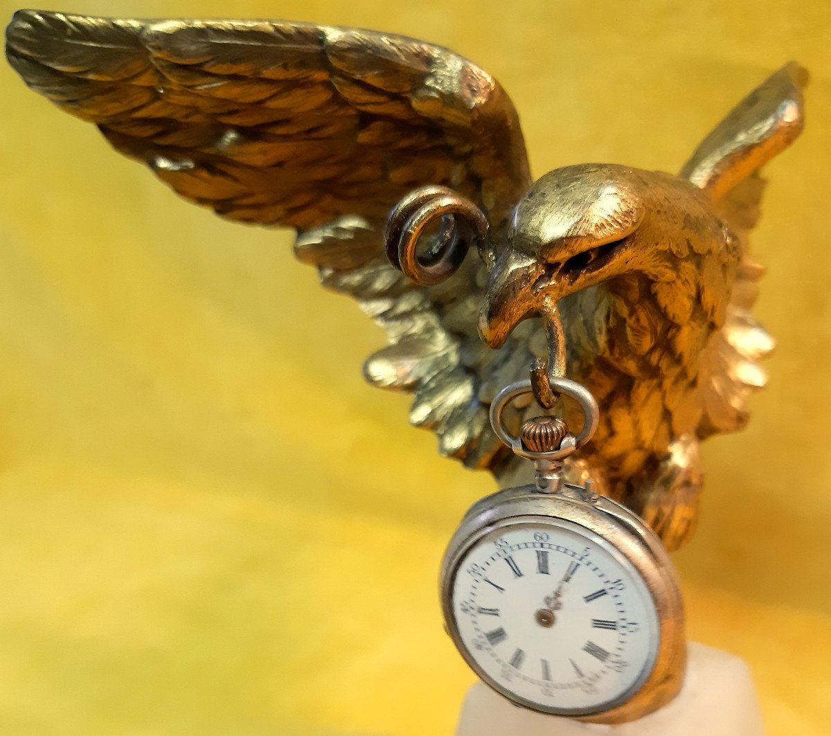 Golden Eagle Empire Door Pocket Watch 19th-photo-4