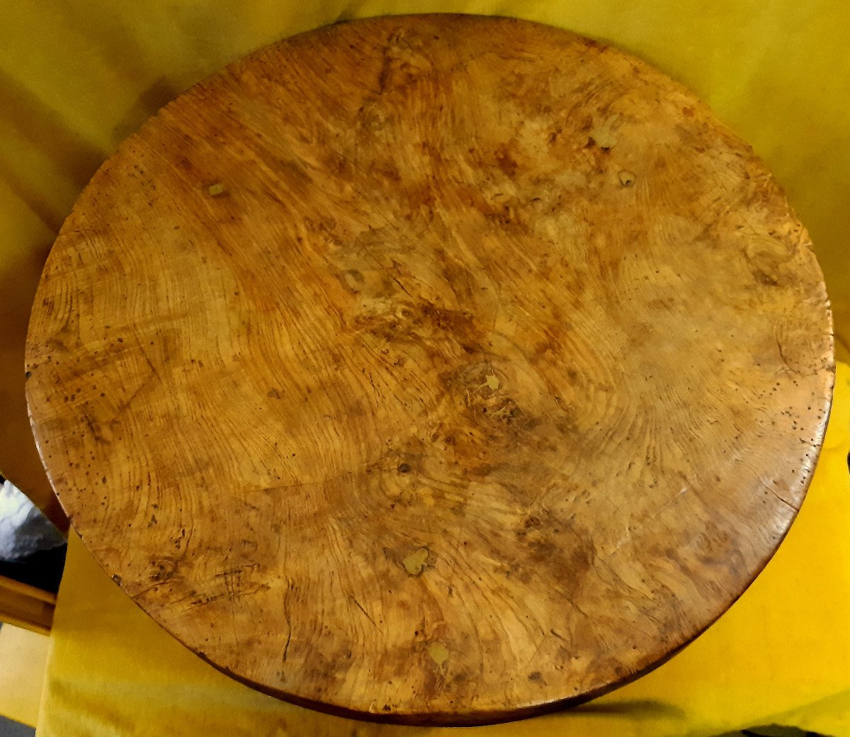 Elm Or Bolster Round Coffee Table Minimalist And Brutalist Style Year 1950-70-photo-4