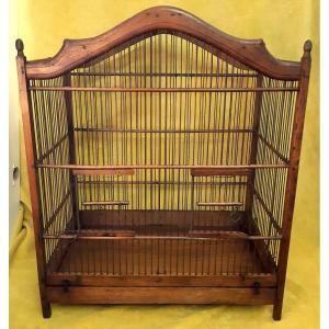 Cage à Oiseaux Bois Et Métal Forme Style Lxv « 1900 »