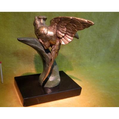 Sculpture Oiseau Huppé Cacatoés ? Art Deco 30
