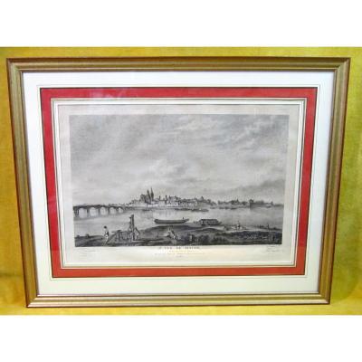 Etching Printmaking "1st View From Macon En Face Du Levant" Jb Lallemand 1740