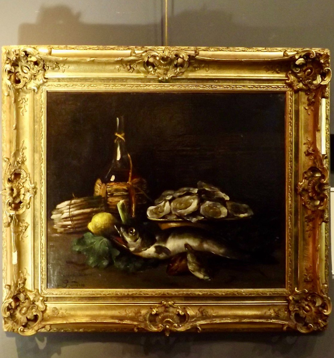 Still Life With Fish, Eugène Baudin XIXth.-photo-4