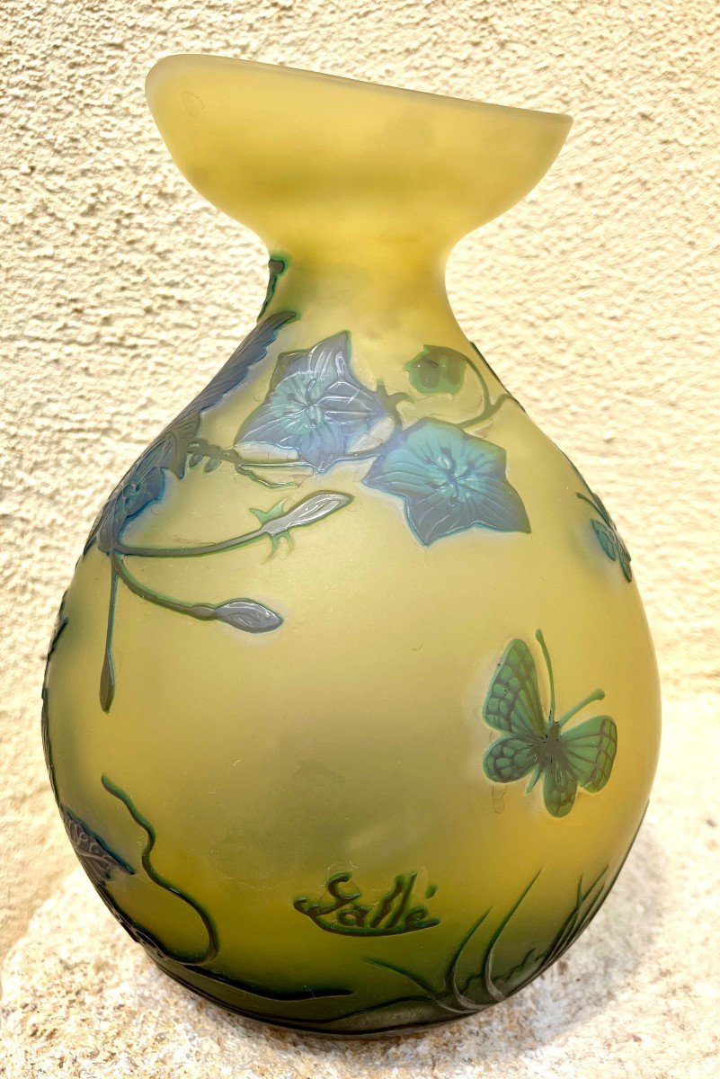 Vase gourde aux papillons