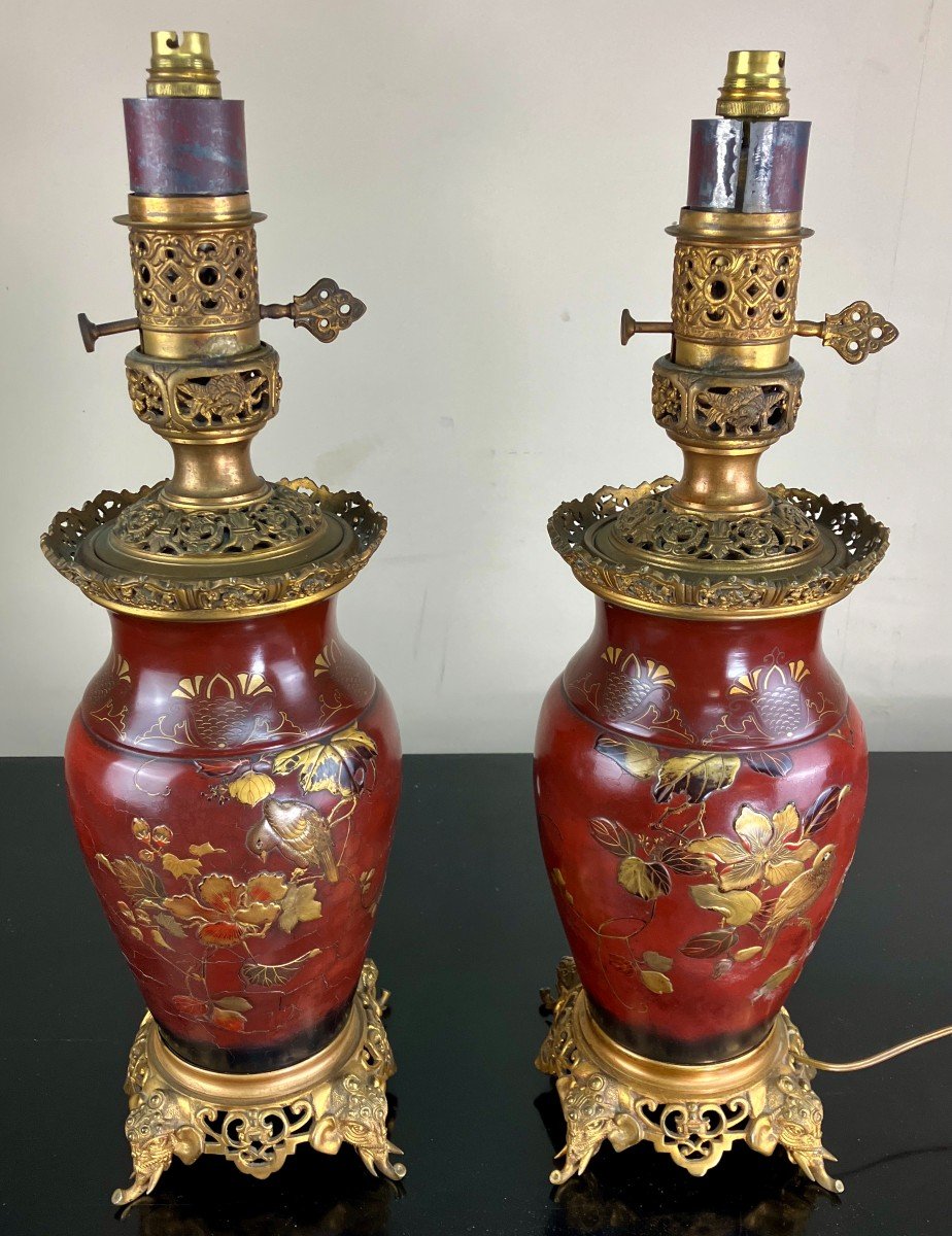 Pair Of Japanese Elephant Lamps-photo-3
