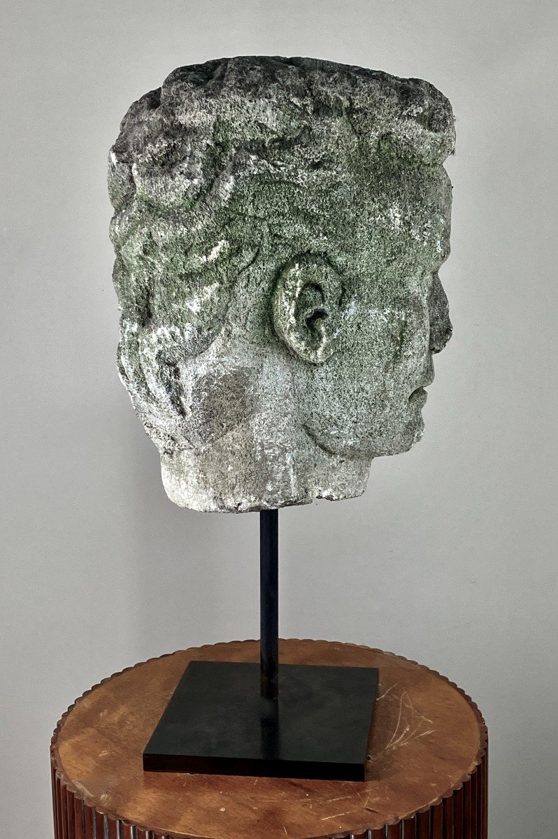 Stone Colossus Head #3.-photo-1