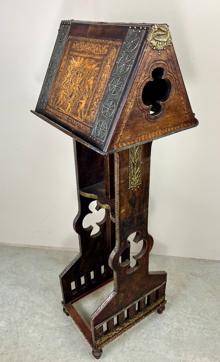 Music Stand, Easel, Lectern Arts And Crafts.-photo-3