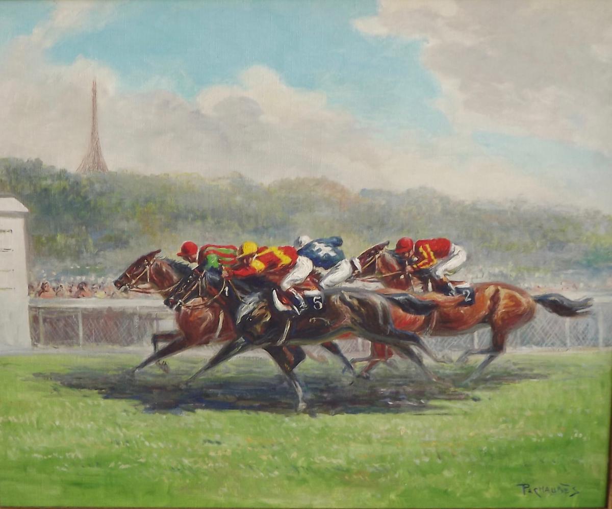 Eugène Pechaubès '' The Arrival At Auteuil ''-photo-2