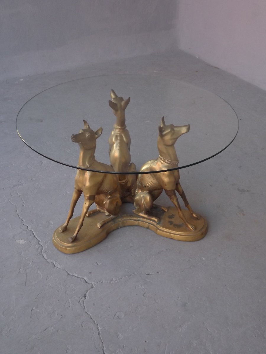 Table basse aux dobermans-photo-1