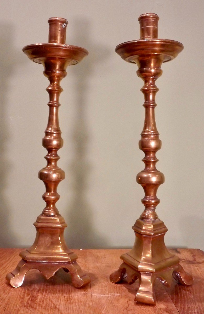 Pair Of Antique Candle Sticks