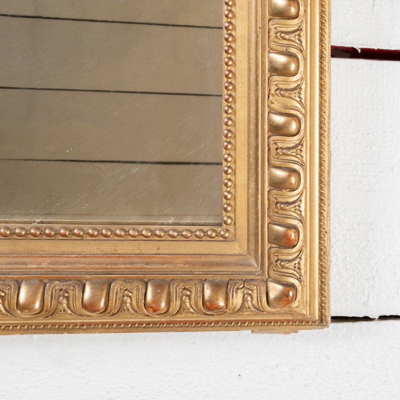 Large Gilded Wood Mirror H. 164 Cm - W. 100 Cm-photo-4