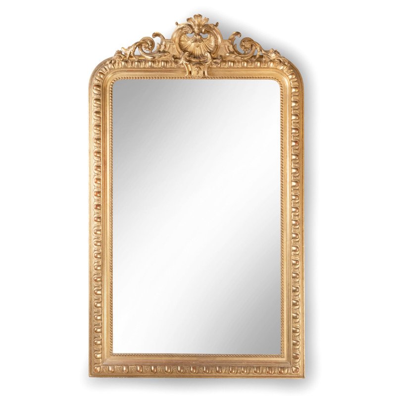 Large Gilded Wood Mirror H. 164 Cm - W. 100 Cm