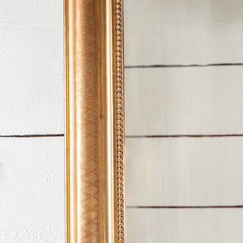 Mirror In Gilded And Engraved Wood H. 137 Cm - L. 99 Cm-photo-3