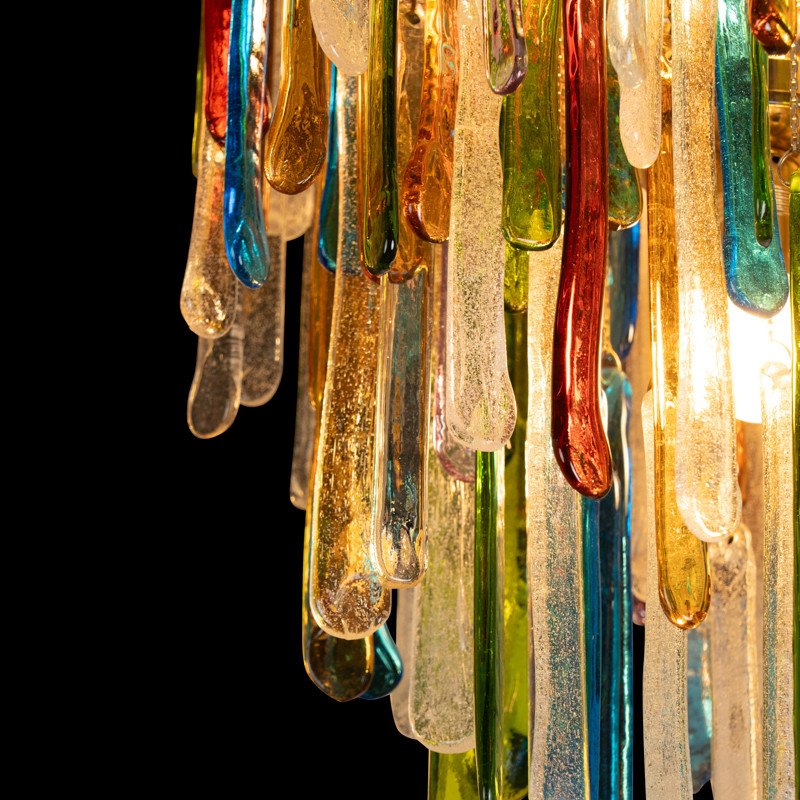 “rainbow” Chandelier Italy 1970-photo-4